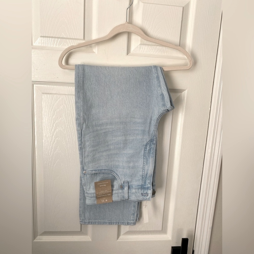 Madewell ’90s Straight Leg Jeans Light Wash Size 31 NWT Vintage-Inspired Denim - Picture 3 of 10